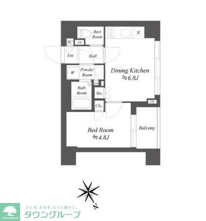 ブランシエスタ品川大井町パークエッジの物件間取画像